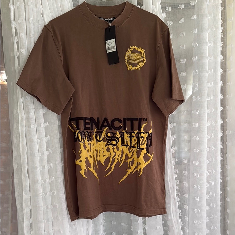 Tenacity Brown Graphic T-Shirt